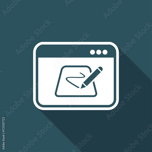 Designer tablet application - Vector web icon