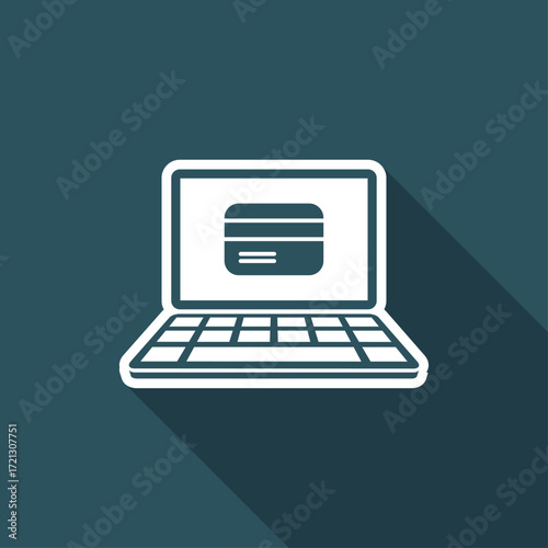 Online banking services - Vector web icon
