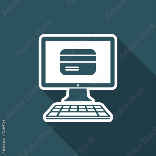Online banking services - Vector web icon