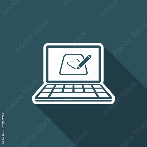 Designer tablet application - Vector web icon