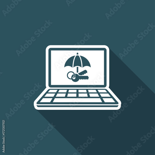 Protected access - Vector web icon