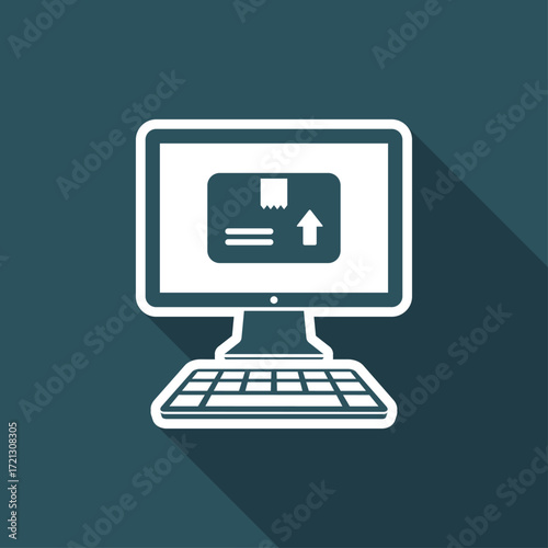 Delivery internet service - Vector flat icon