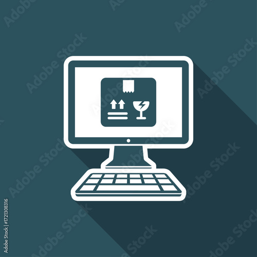 Delivery internet service - Vector flat icon