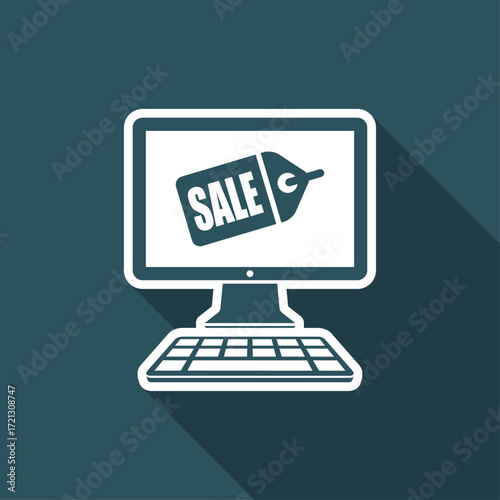 Web coupon - Vector flat icon