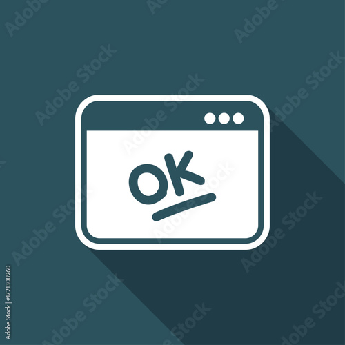 Ok result - Approved application - Vector flat icon