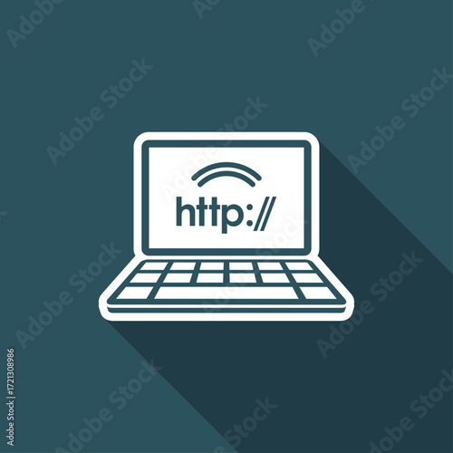 Http web connection - Vector flat icon