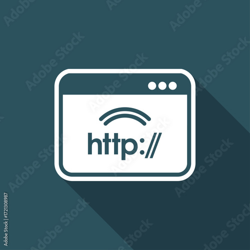 Http web connection - Vector flat icon