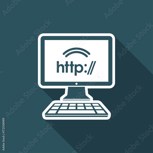 Http web connection - Vector flat icon