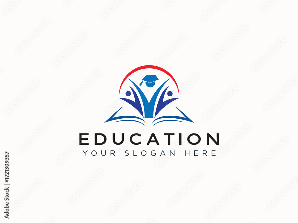 Obraz premium Education logo design vector template