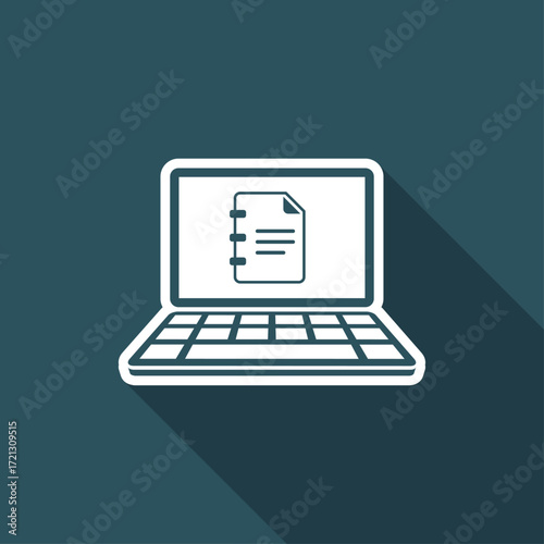 Digital book - Vector flat icon
