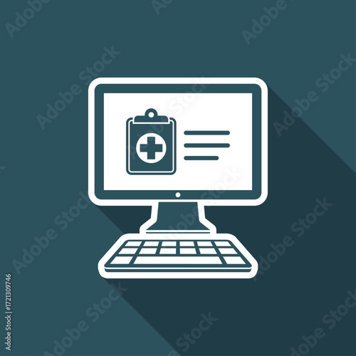 Medical web services - Vector flat icon