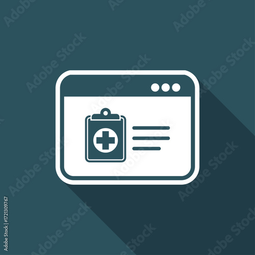 Medical web services - Vector flat icon