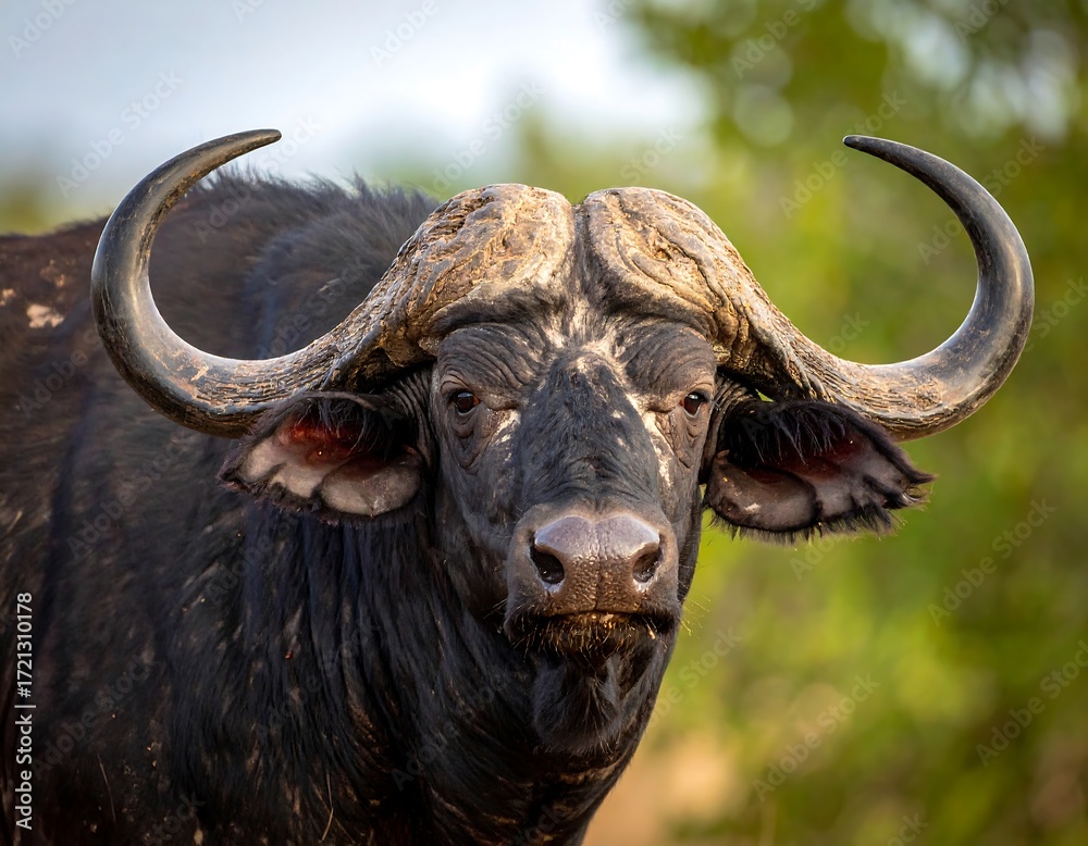 Fototapeta premium Close-up of a buffalo's head (2)