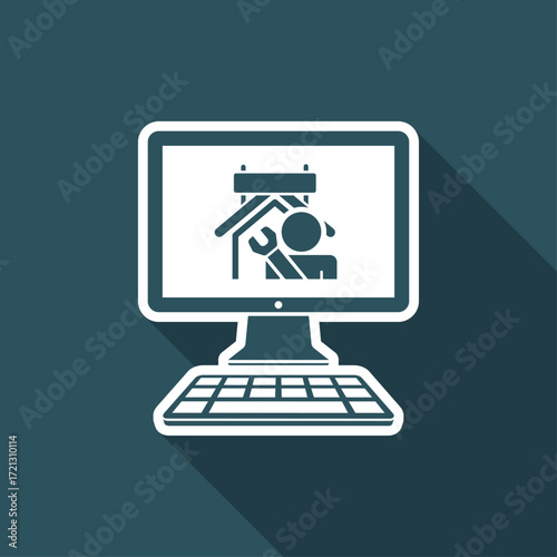 Artisan online services - Vector flat icon