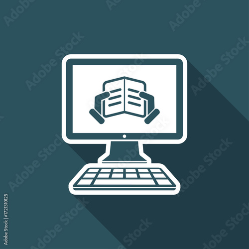 Online e-book - Vector flat icon