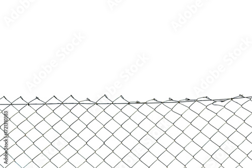 metal fence with white background