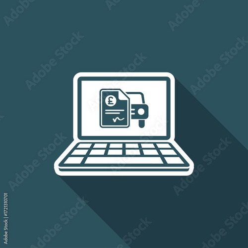 Automotive online quote - Sterling - Vector flat icon