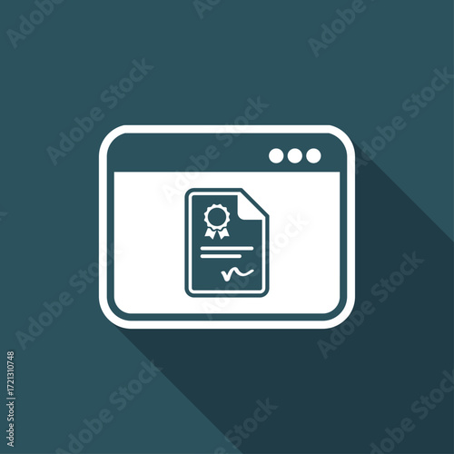 Online document service - Vector flat icon