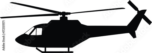 helicopter silhouette vector