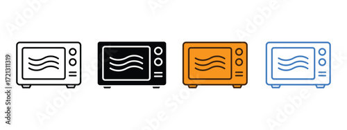Kitchen microwave oven icon vector. Microwave oven symbol. vector illustration.