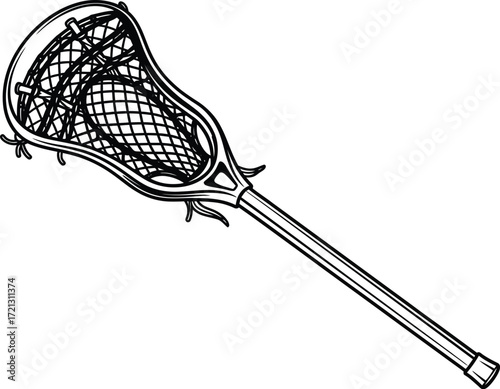 Isolated lacrosse stick vector illustration clip art design