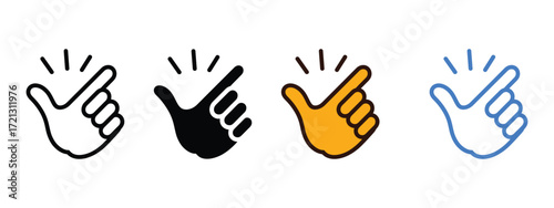 Snap of fingers icon vector. easy actions and satisfying results symbol. vector illustration.