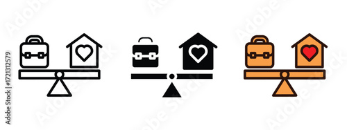 Work life balance icon vector. promoting wellness and healthy lifestyle choices symbol. vector illustration.