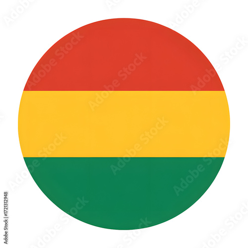 Free Download Bolivia flag design in a circular shape, representing national pride and cultural identity, perfect for patriotic projects - GFXLoad