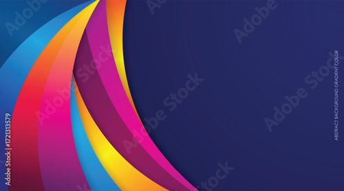 Abstract background blue, purple, yellow, and orange gradient colorful geometric design