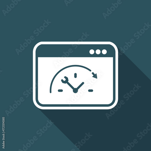 Full time technical assistance - Vector flat icon