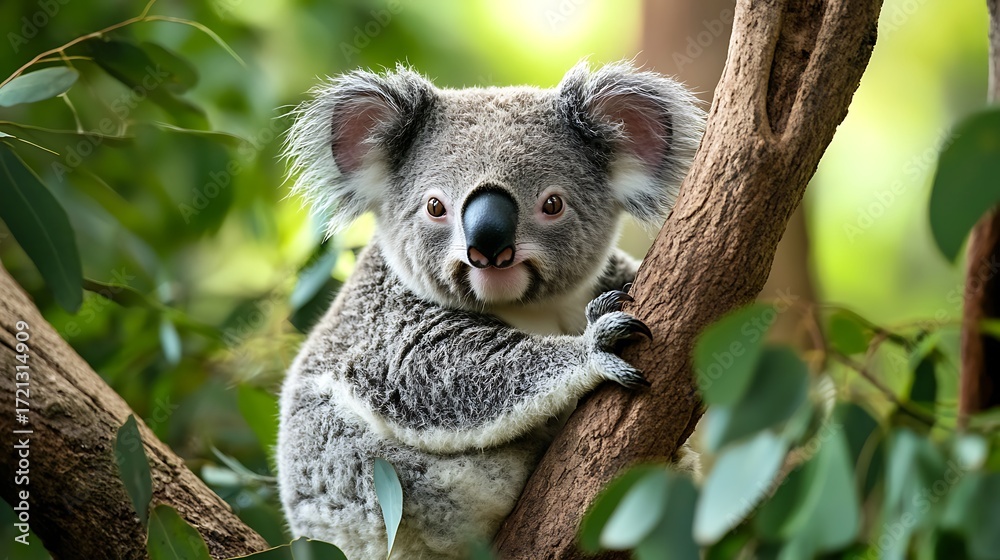 Fototapeta premium Koala bear is an arboreal herbivorous marsupial native