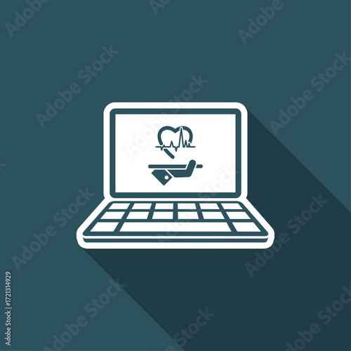 Online medical services - Vector flat icon