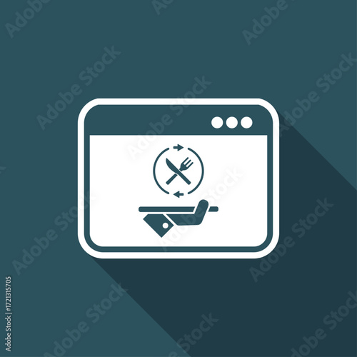 Fooding full web services - Vector flat icon