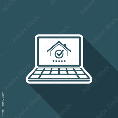 Home top rating - Vector icon for computer website or application