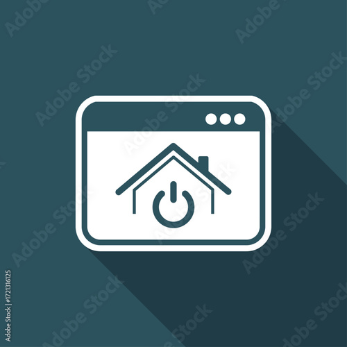 House power switch - Vector icon for computer website or application