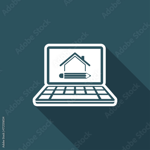 House design - Vector icon for computer website or application