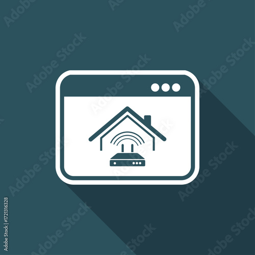 House wi-fi modem - Vector icon for computer website or application