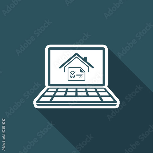 House certificate - Vector icon for computer website or application