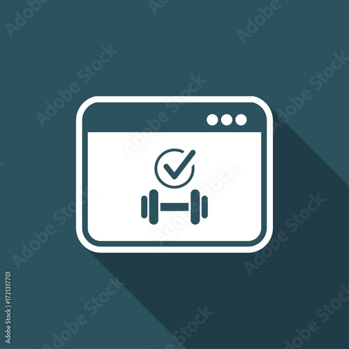 Gym page - Vector icon for computer website or application