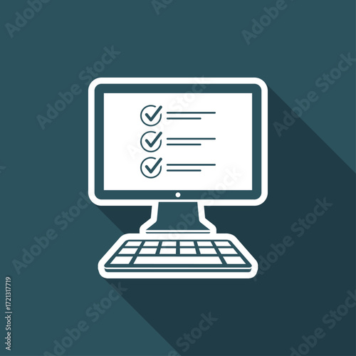 Checklist digital document - Vector icon for computer website or application