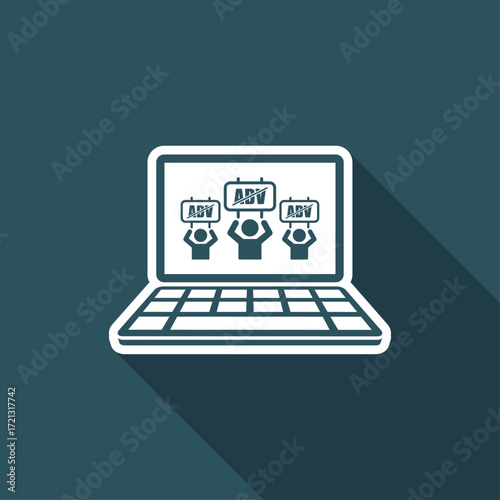 Adv block - Vector icon for computer website or application