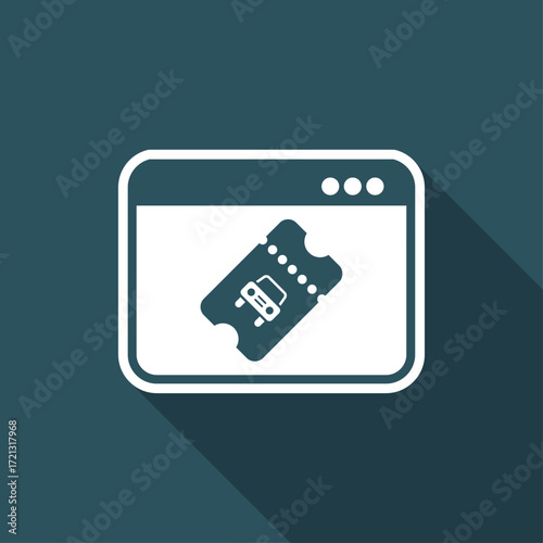 Car ticket - Vector icon for computer website or application