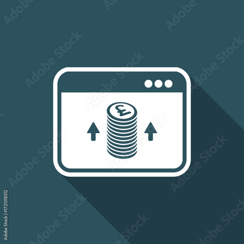 Increase pickings - Sterling - Vector icon for computer website or application