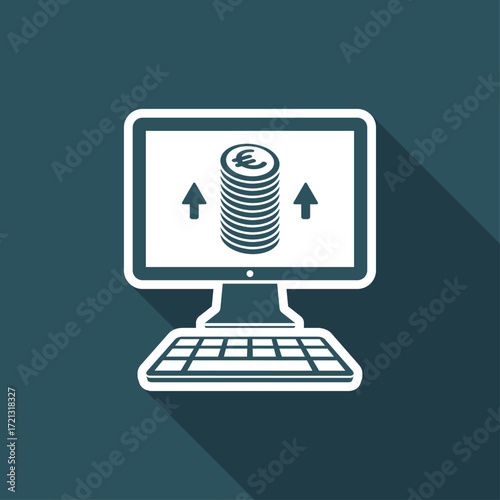 Increase pickings - Euro - Vector icon for computer website or application