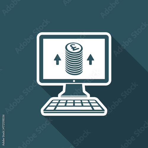 Increase pickings - Sterling - Vector icon for computer website or application