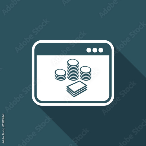 Money earnings - Vector icon for computer website or application