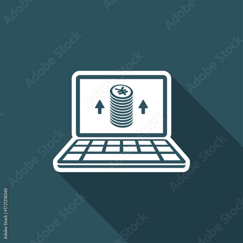 Increase pickings - Yen - Vector icon for computer website or application