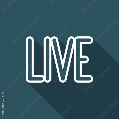 Live button - Vector icon for computer website or application