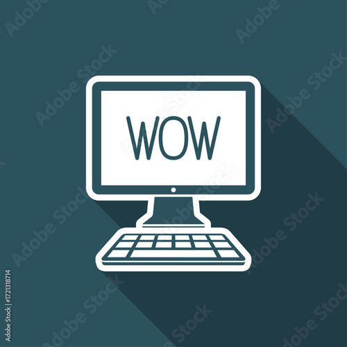 Wow" exclamation - Vector icon for computer website or application"
