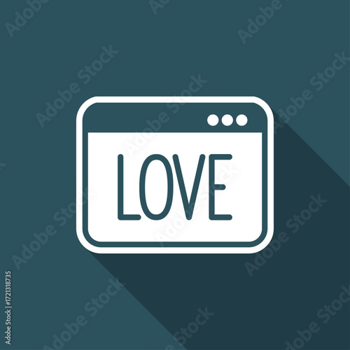 Love symbol - Vector icon for computer website or application
